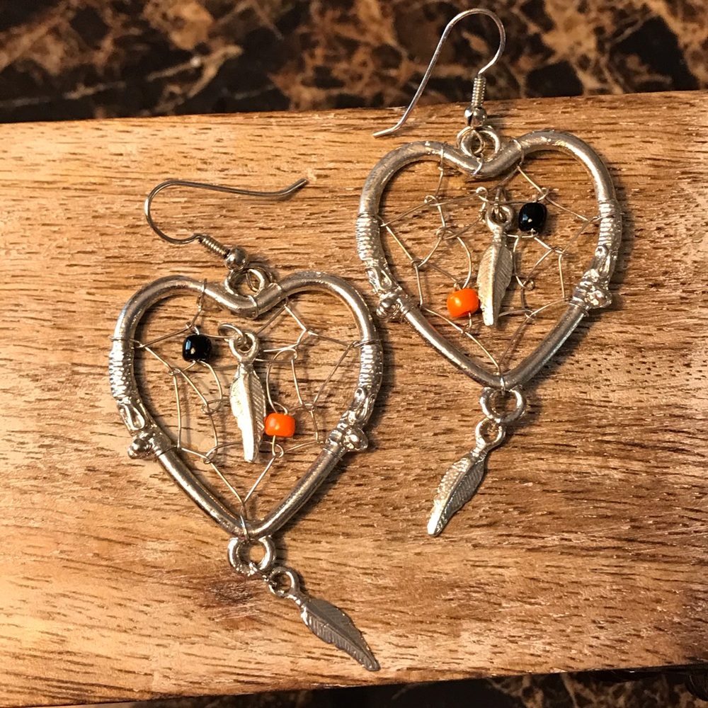 ✨ Dream Catcher Heart Stainless Steel Earrings ✨